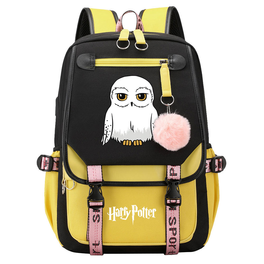 Hedwig Waterproof Backpack School Notebook Travel Bags USB Charging