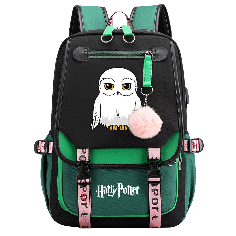 Hedwig Waterproof Backpack School Notebook Travel Bags USB Charging