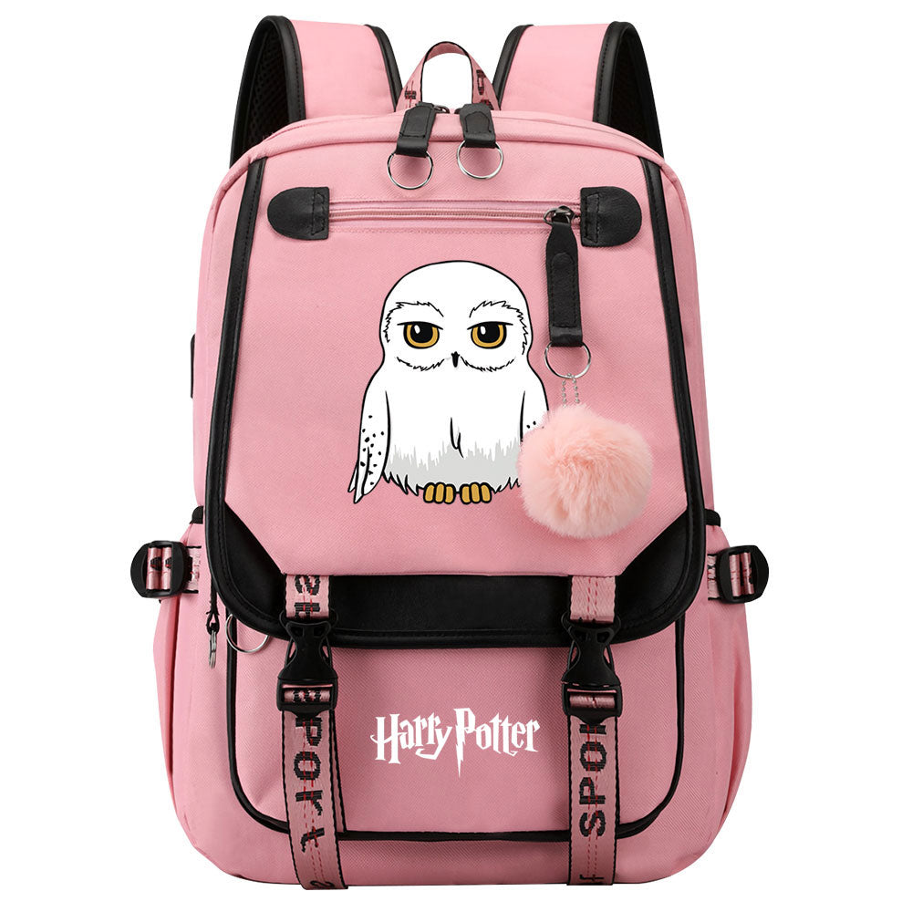 Hedwig Waterproof Backpack School Notebook Travel Bags USB Charging