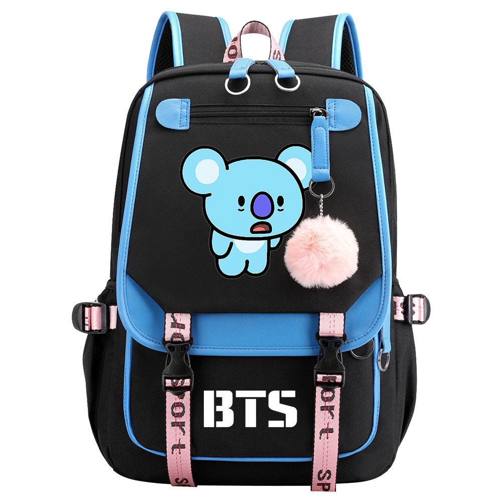 BTS Koya Waterproof Backpack School Notebook Travel Bag USB Charging