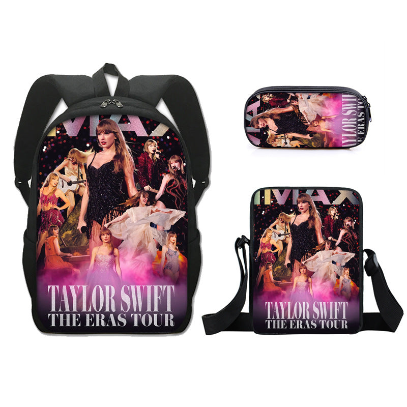 Taylor Swift Backpack Schoolbag Lunch Bag Pencil Bag for Kids Students 3PCS