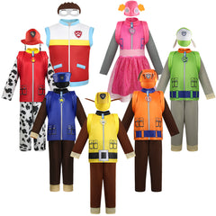 Paw Patrol Chase Marshall Rocky Zuma Skye Rubble Ryderc Csoplay Jumpsuit Halloween Costume for Kids