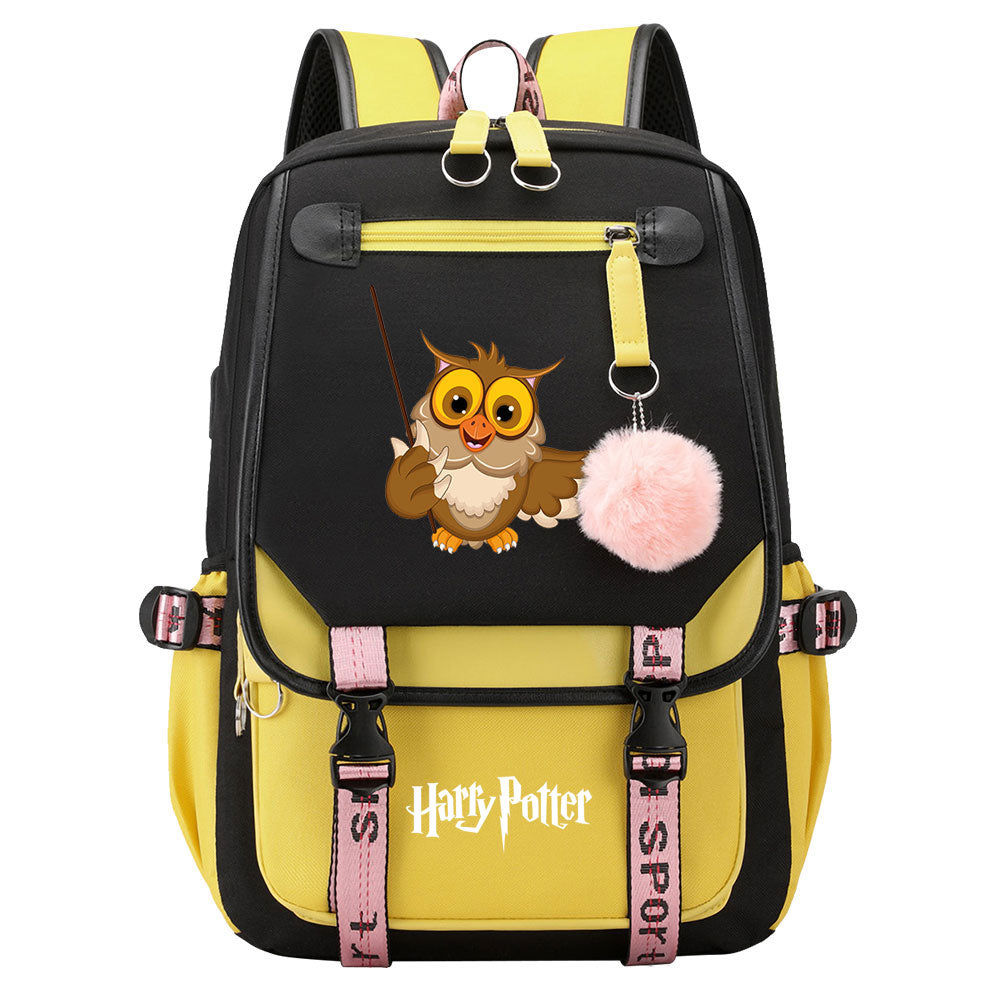 Hedwig Waterproof Backpack School Notebook Travel Bags USB Charging