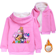 Aphmau Sherpa Lined Hoodie Fleece Sweatshirt Full Zip Hooded Jacket for Kids