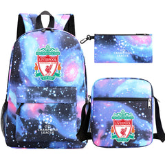 Liverpool Football Club Schoolbag Backpack Shoulder Bag Pencil Bag 3pcs set for Kids Students
