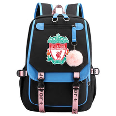 Liverpool Football Club Waterproof Backpack School Notebook Travel Bags USB Charging