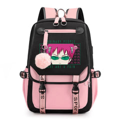 The Disastrous Life Of Saiki Waterproof Backpack School Notebook Travel Bags USB Charging