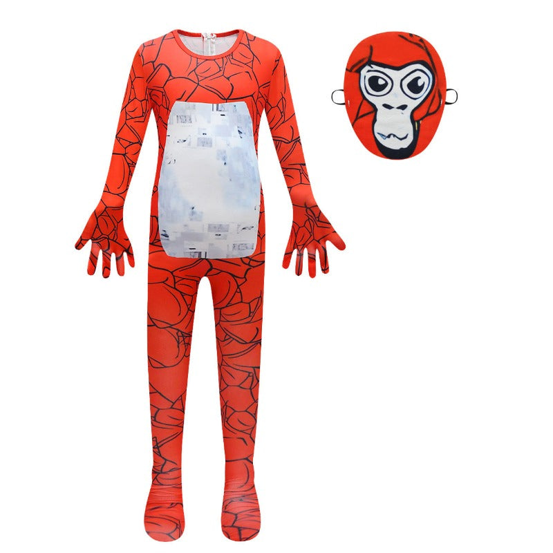 GorillaTag Cosplay Costume with Mask Boys Girls Bodysuit Halloween Fancy Jumpsuits