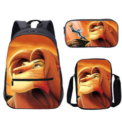 The Lion King Backpack Schoolbag Lunch Bag Pencil Bag for Kids Students 3PCS