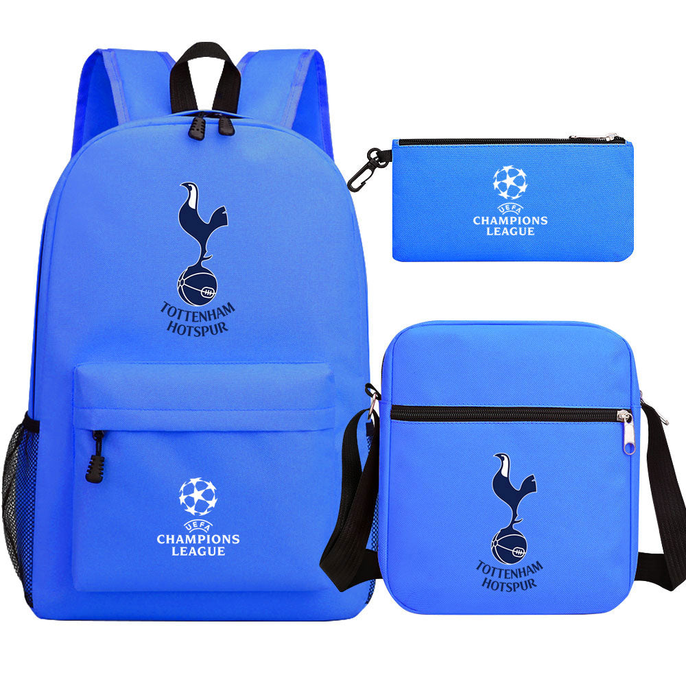 Tottenham Hotspur Football Club Schoolbag Backpack Shoulder Bag Pencil Bag 3pcs set for Kids Students