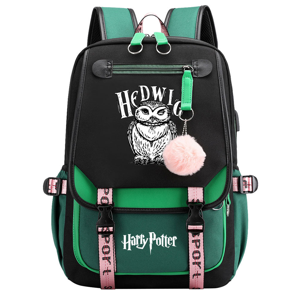 Hedwig Waterproof Backpack School Notebook Travel Bags USB Charging