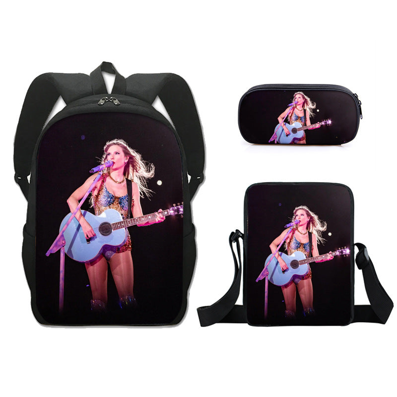 Taylor Swift Backpack Schoolbag Lunch Bag Pencil Bag for Kids Students 3PCS