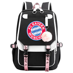 Bayern Munich Football Club Waterproof Backpack School Notebook Travel Bags USB Charging