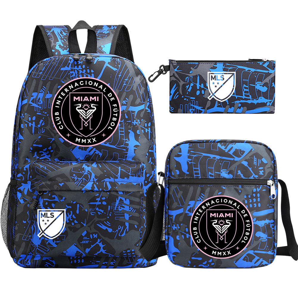 Club Internacional de Soccer Miami   Printed Schoolbag Backpack Shoulder Bag Pencil Bag 3pcs set for Kids Students