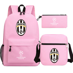 Juventus Football Club Schoolbag Backpack Shoulder Bag Pencil Bag 3pcs set for Kids Students