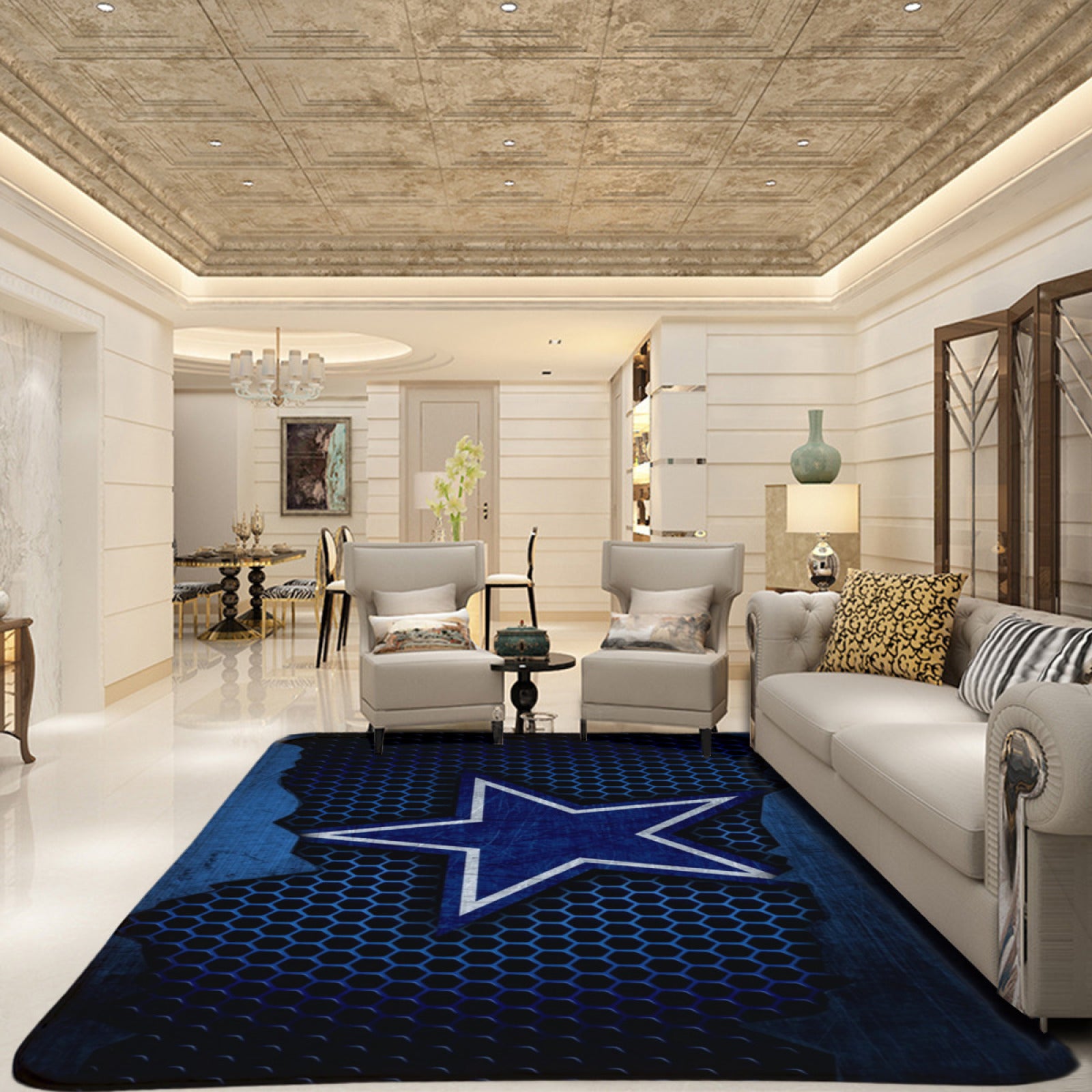 Dallas Rugby Cowboys Rugs Bedroom Living Room Bathroom Carpet Mat Rug