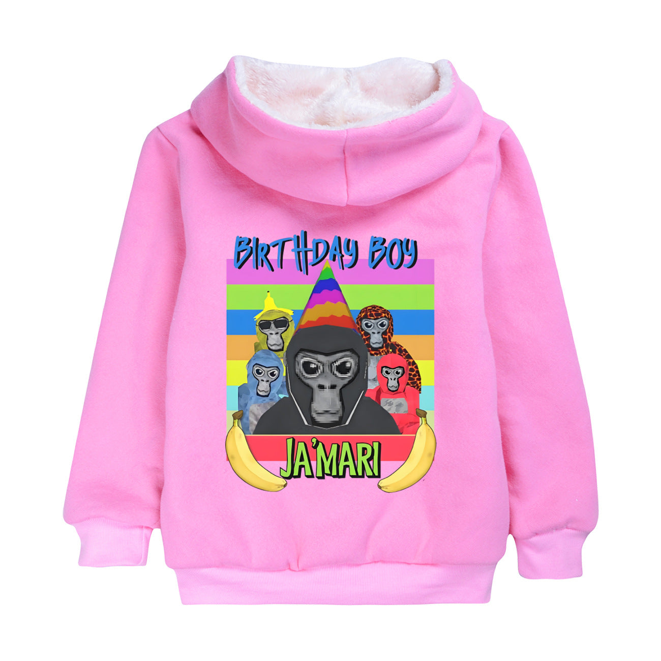 Gorilla Tag Sherpa Lined Hoodie Fleece Sweatshirt Full Zip Hooded Jacket for Kids