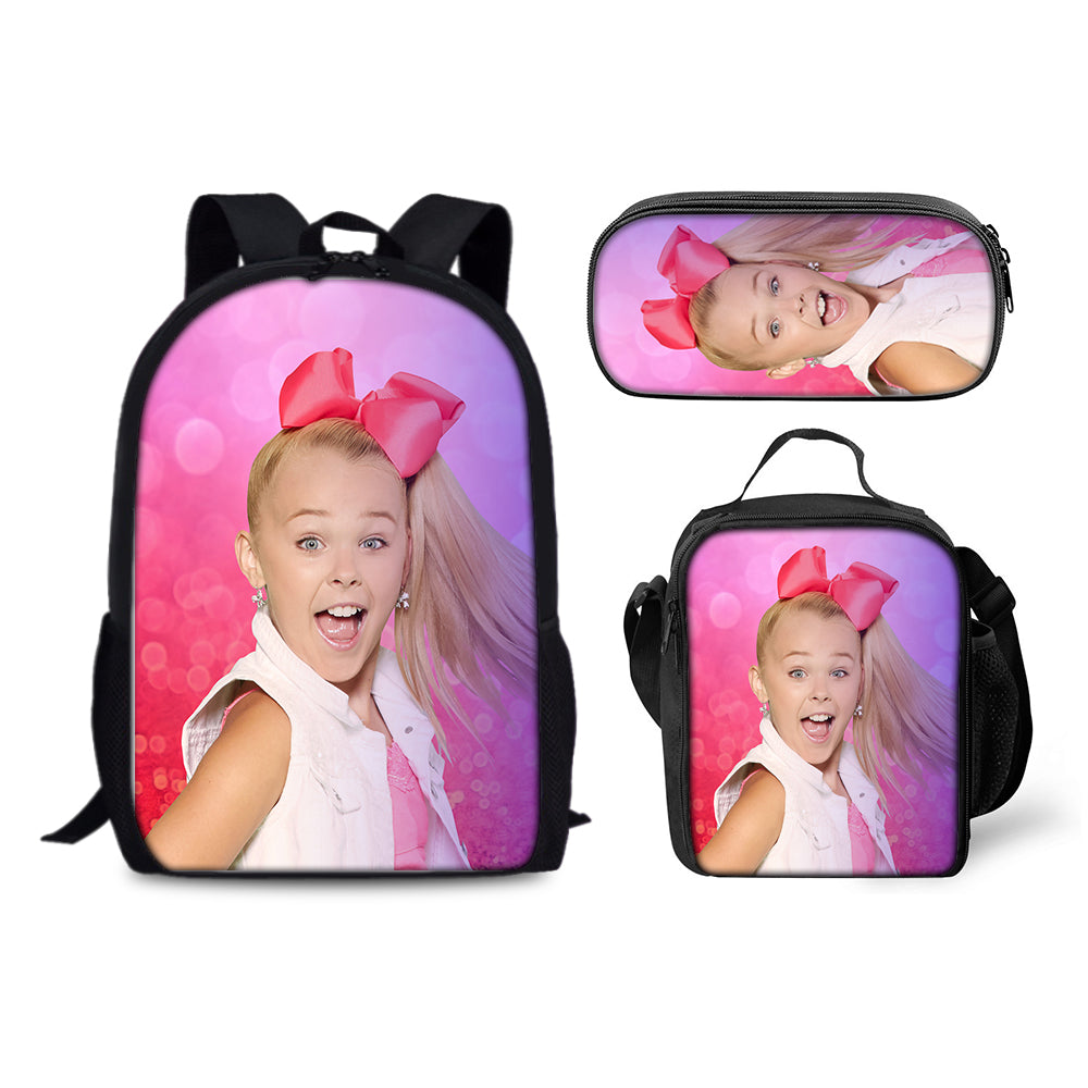 JoJo Siwa Superstar Backpack Schoolbag Lunch Bag Pencil Bag for Kids Students 3PCS