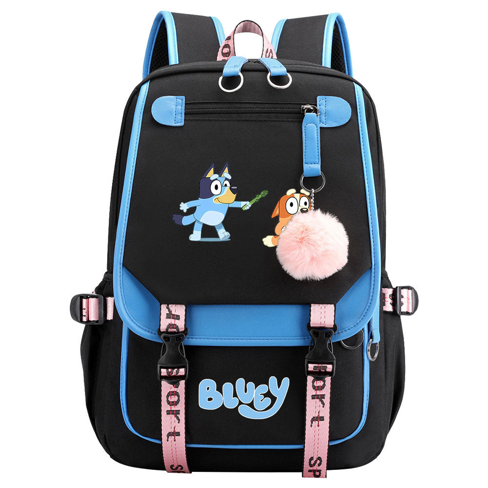 Blue Heeler Bingo Waterproof Backpack School Notebook Travel Bags USB Charging