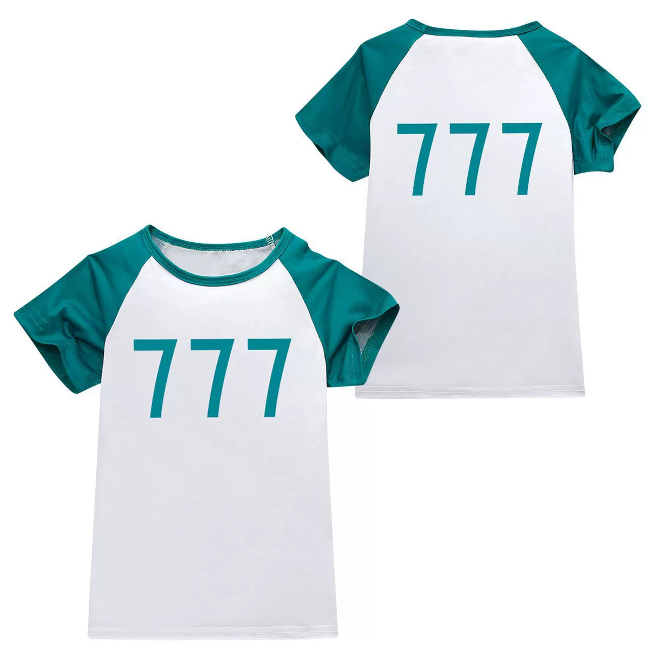 Squid Game Short Sleeve T-Shirts Boys Girls Halloween Fancy Cosplay Costume