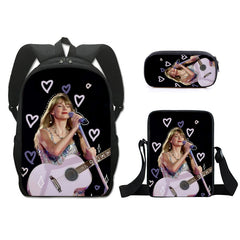 Taylor Swift Backpack Schoolbag Lunch Bag Pencil Bag for Kids Students 3PCS