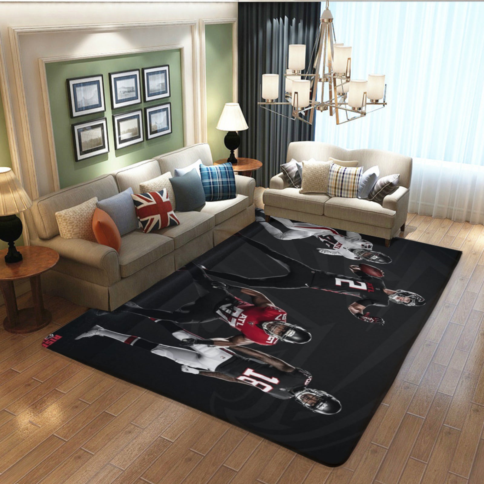 Atlanta Rugby Falcons Rugs Bedroom Living Room Bathroom Carpet Mat Rug