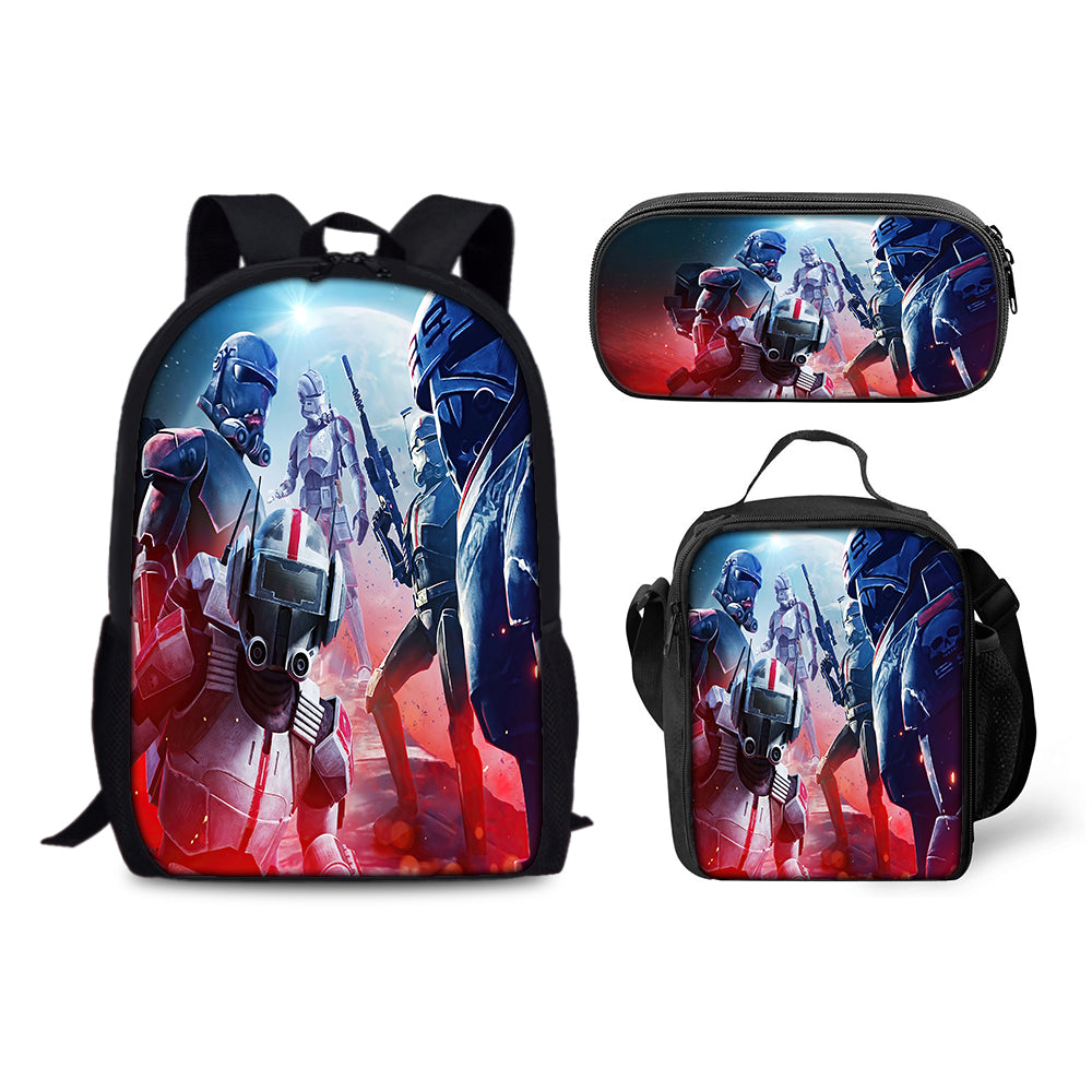 Star Wars The Bad Batch Backpack Schoolbag Lunch Bag Pencil Bag for Kids Students 3PCS