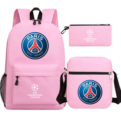 Paris Saint Germain Football Club Schoolbag Backpack Shoulder Bag Pencil Bag 3pcs set for Kids Students
