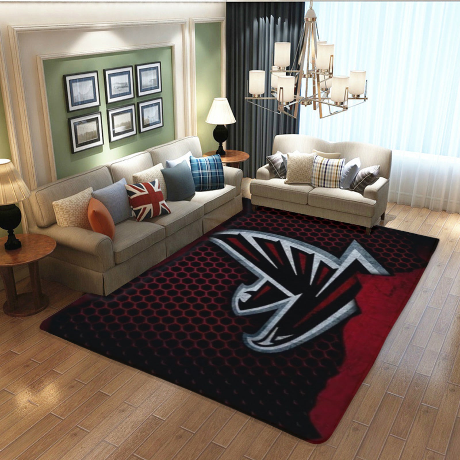 Atlanta Rugby Falcons Rugs Bedroom Living Room Bathroom Carpet Mat Rug