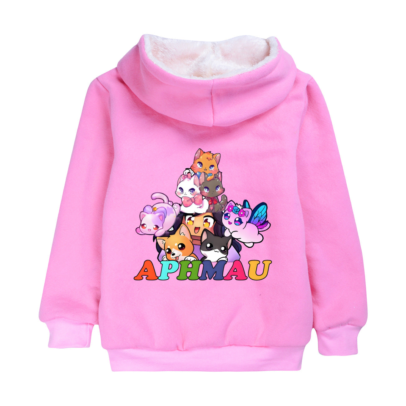 Aphmau Sherpa Lined Hoodie Fleece Sweatshirt Full Zip Hooded Jacket for Kids