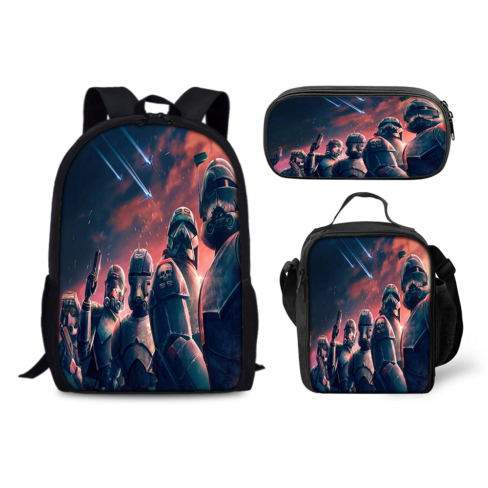 Star Wars The Bad Batch Backpack Schoolbag Lunch Bag Pencil Bag for Kids Students 3PCS