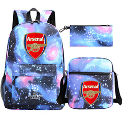 Arsenal Football Club Schoolbag Backpack Shoulder Bag Pencil Bag 3pcs set for Kids Students