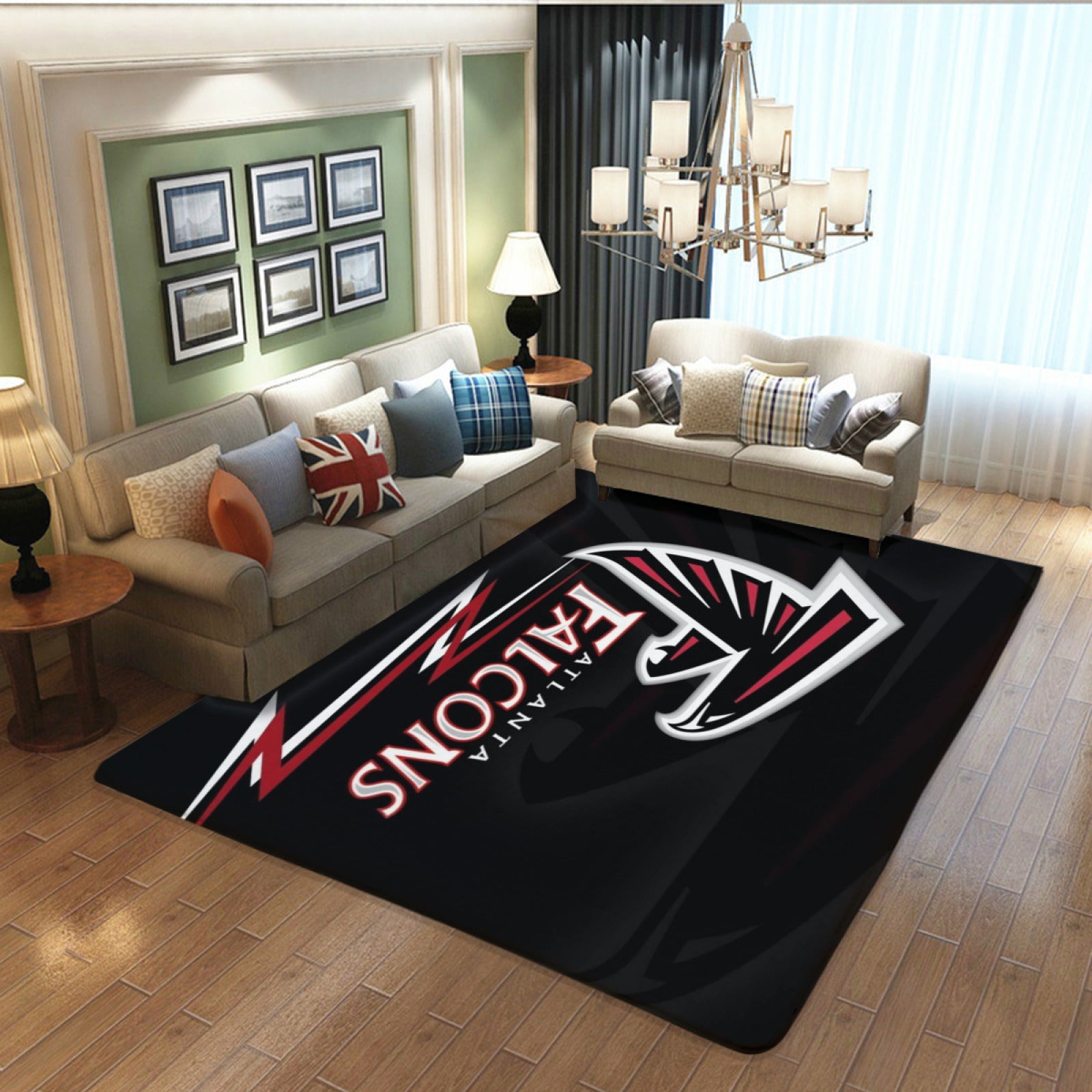 Atlanta Rugby Falcons Rugs Bedroom Living Room Bathroom Carpet Mat Rug