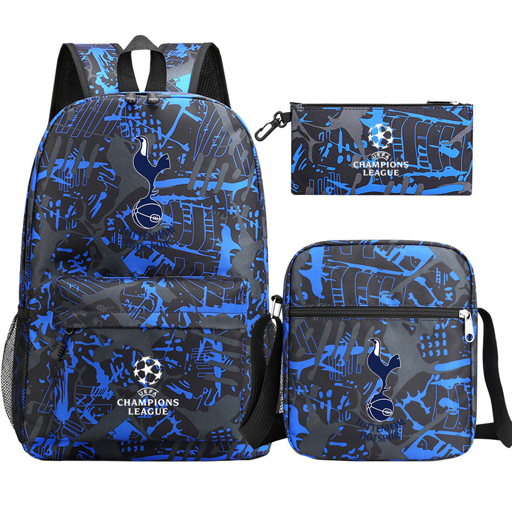 Tottenham Hotspur Football Club Schoolbag Backpack Shoulder Bag Pencil Bag 3pcs set for Kids Students