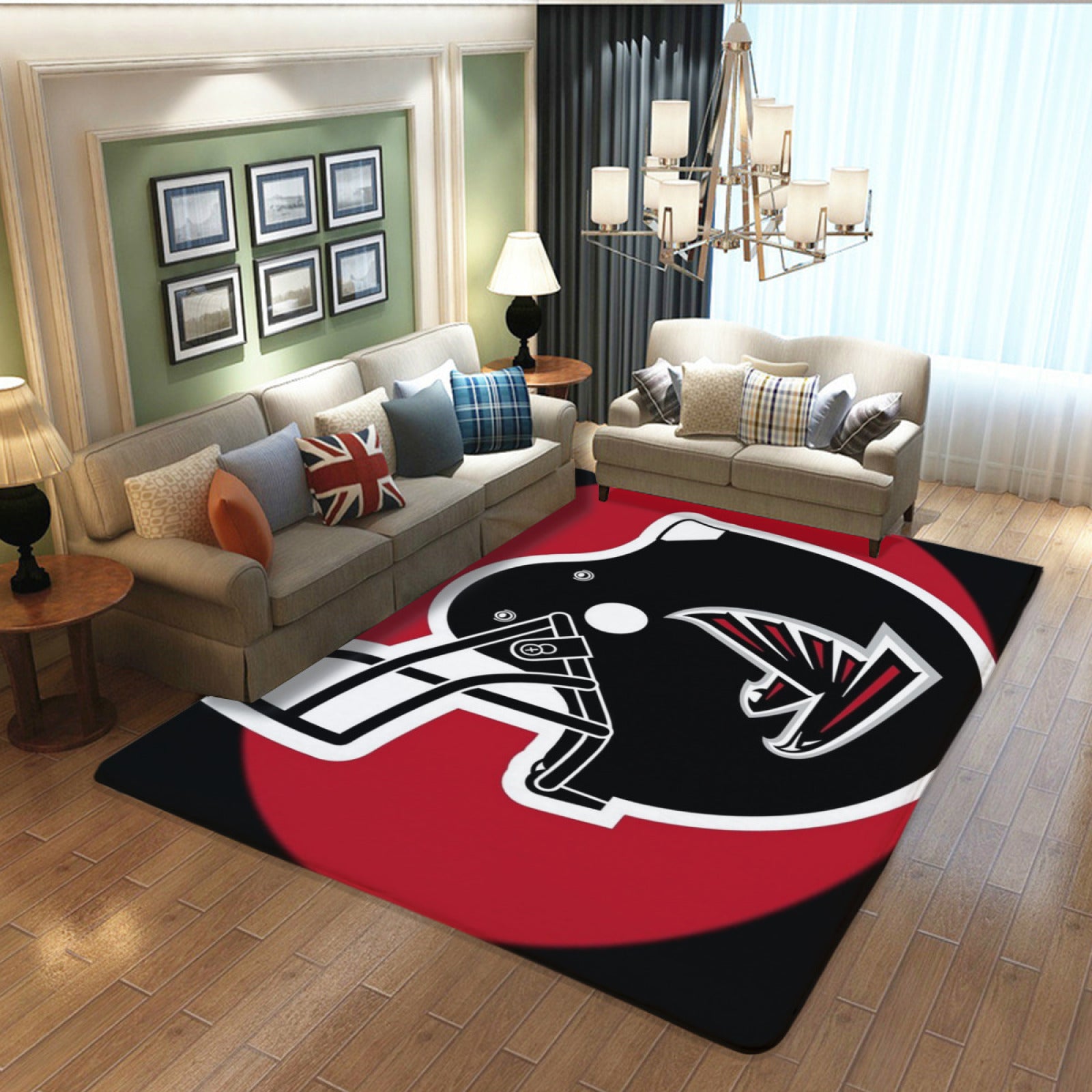 Atlanta Rugby Falcons Rugs Bedroom Living Room Bathroom Carpet Mat Rug