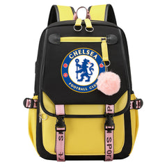 Chelsea Football Club Waterproof Backpack School Notebook Travel Bags USB Charging