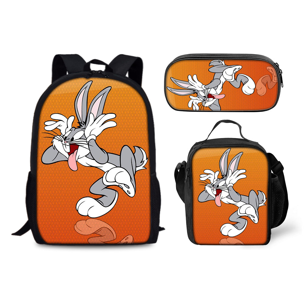 Looney Tunes Backpack Schoolbag Lunch Bag Pencil Bag for Kids Students 3PCS