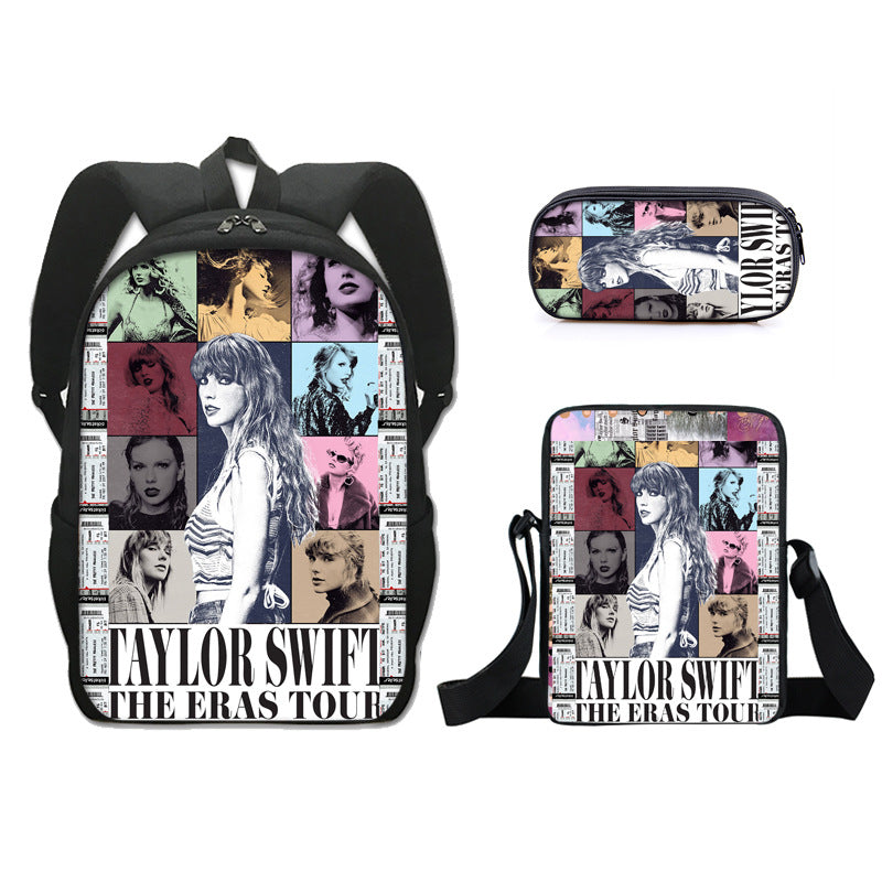 Taylor Swift Backpack Schoolbag Lunch Bag Pencil Bag for Kids Students 3PCS