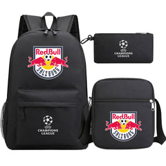 Salzburg Football Club Schoolbag Backpack Shoulder Bag Pencil Bag 3pcs set for Kids Students