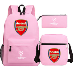 Arsenal Football Club Schoolbag Backpack Shoulder Bag Pencil Bag 3pcs set for Kids Students