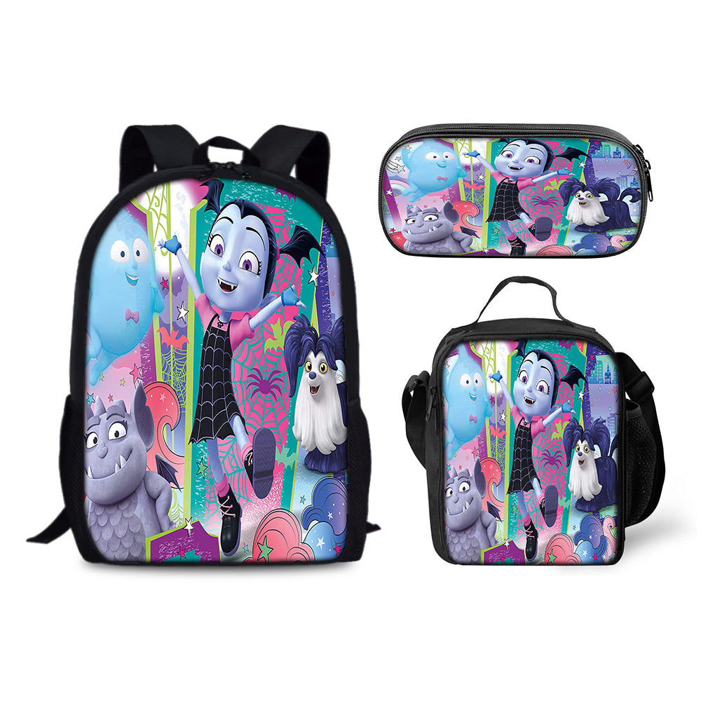 Vampirina Backpack Schoolbag Lunch Bag Pencil Bag for Kids Students 3PCS