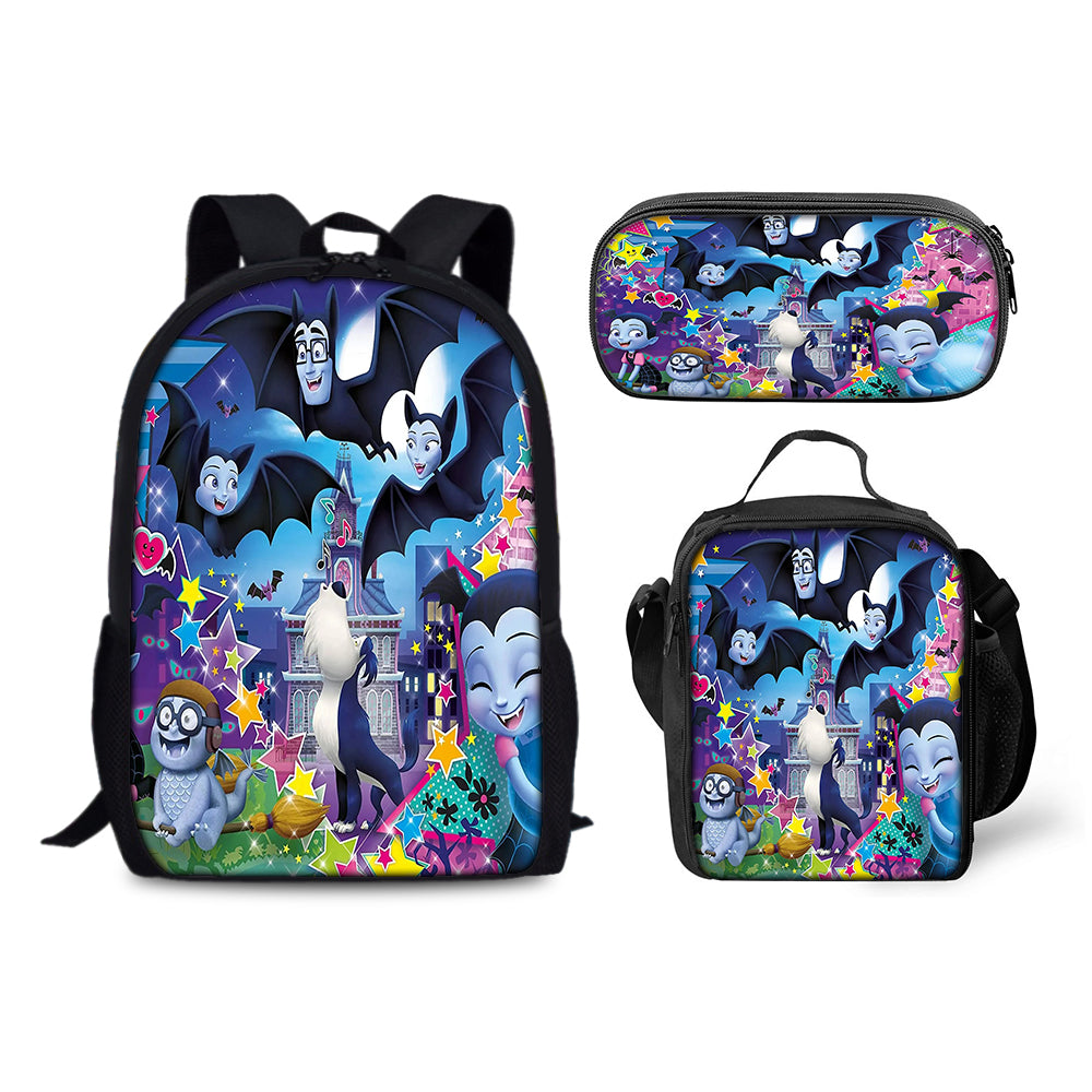Vampirina Backpack Schoolbag Lunch Bag Pencil Bag for Kids Students 3PCS