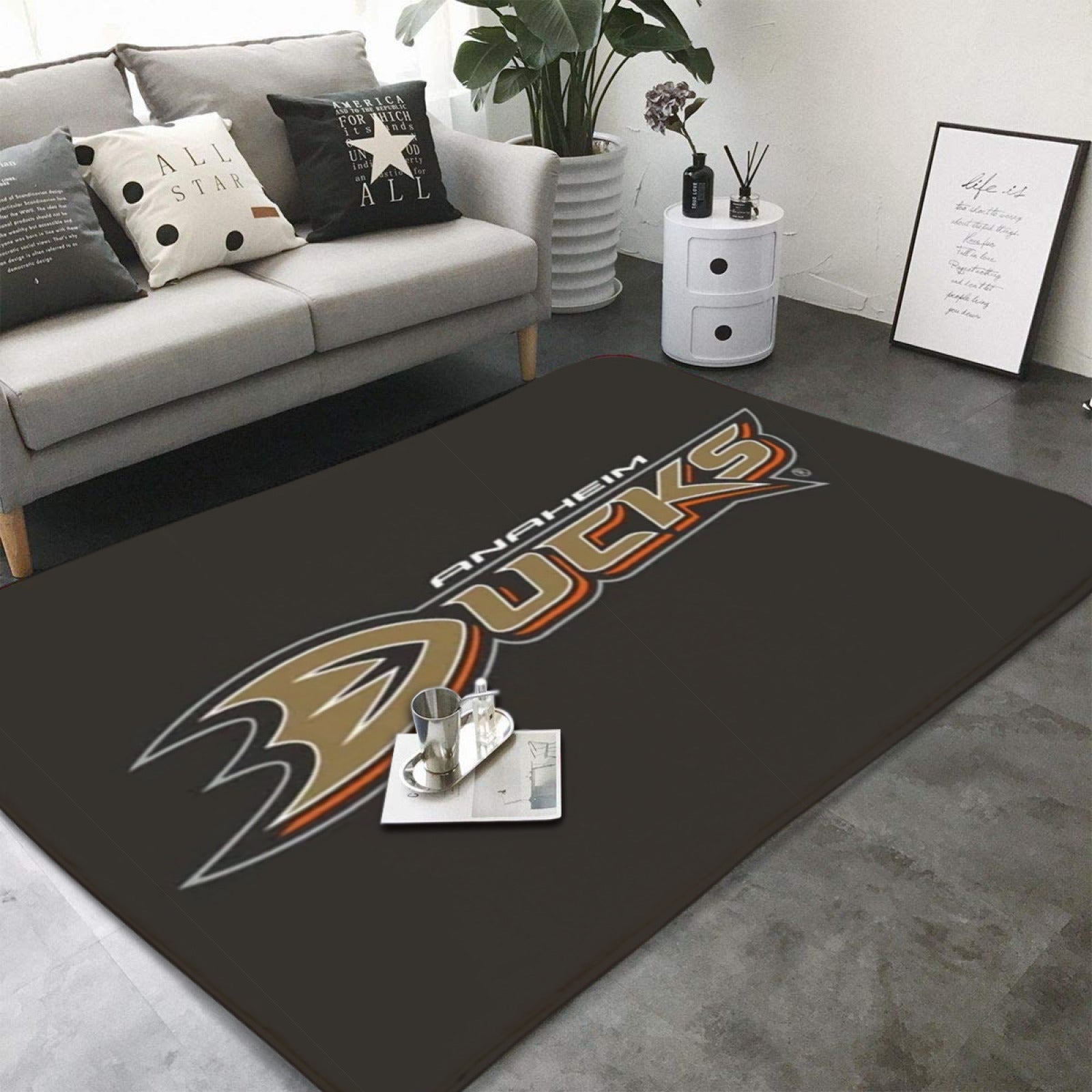 Anaheim Ducks Hockey Team Rugs Bedroom Living Room Bathroom Carpet Mat Rug