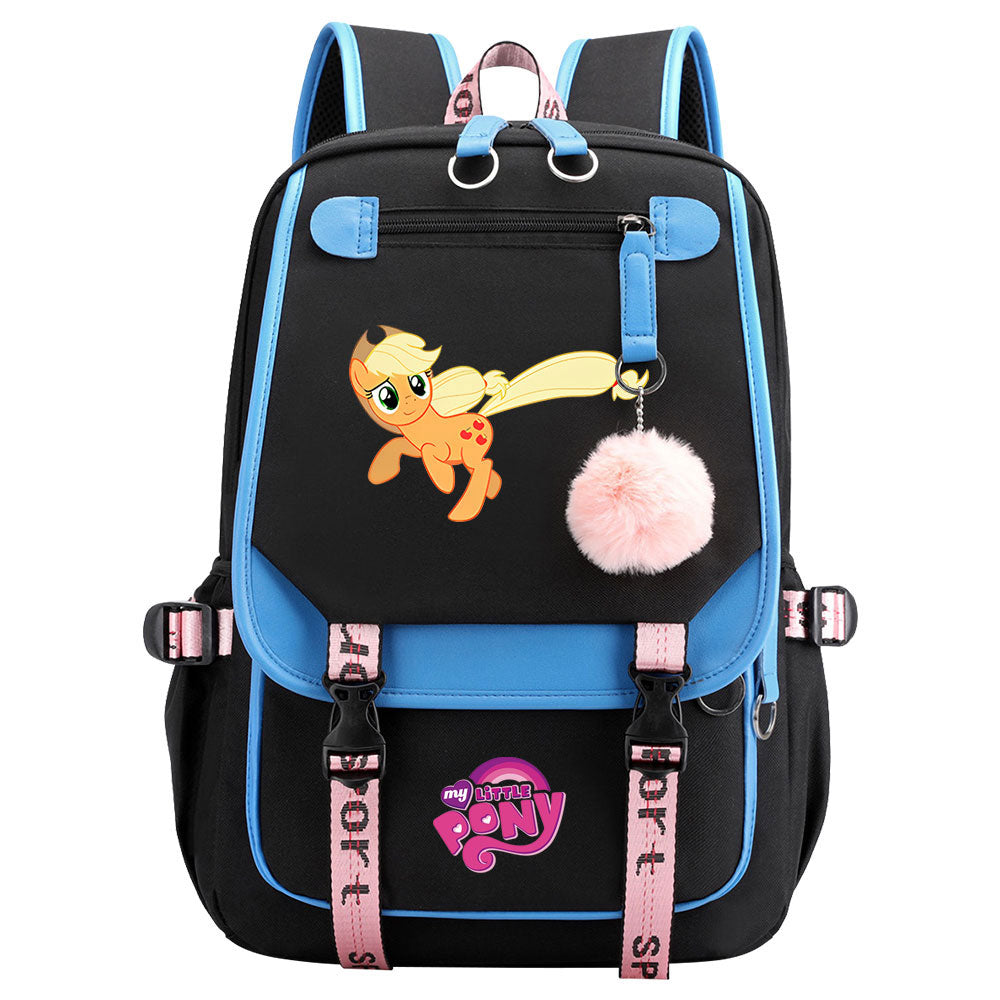 My Little Pony Applejack Waterproof Backpack School Notebook Travel Bag USB Charging