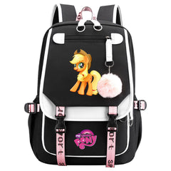 My Little Pony Applejack Waterproof Backpack School Notebook Travel Bag USB Charging