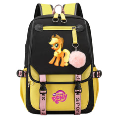 My Little Pony Applejack Waterproof Backpack School Notebook Travel Bag USB Charging