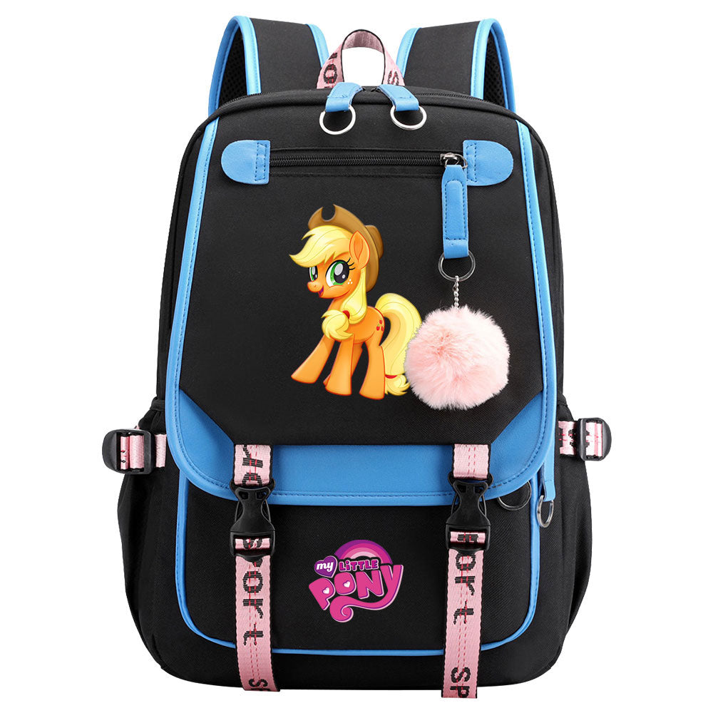My Little Pony Applejack Waterproof Backpack School Notebook Travel Bag USB Charging