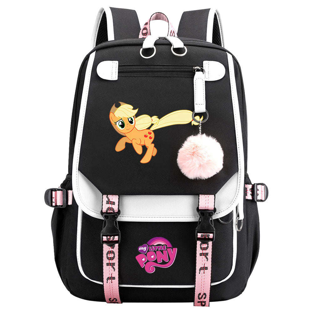 My Little Pony Applejack Waterproof Backpack School Notebook Travel Bag USB Charging