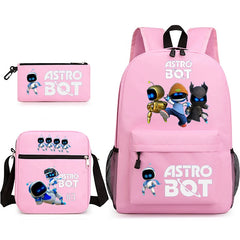 Astro Bot Schoolbag Backpack Shoulder Bag Pencil Bag 3pcs set for Kids Students