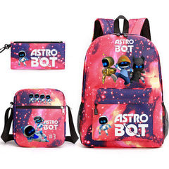 Astro Bot Schoolbag Backpack Shoulder Bag Pencil Bag 3pcs set for Kids Students